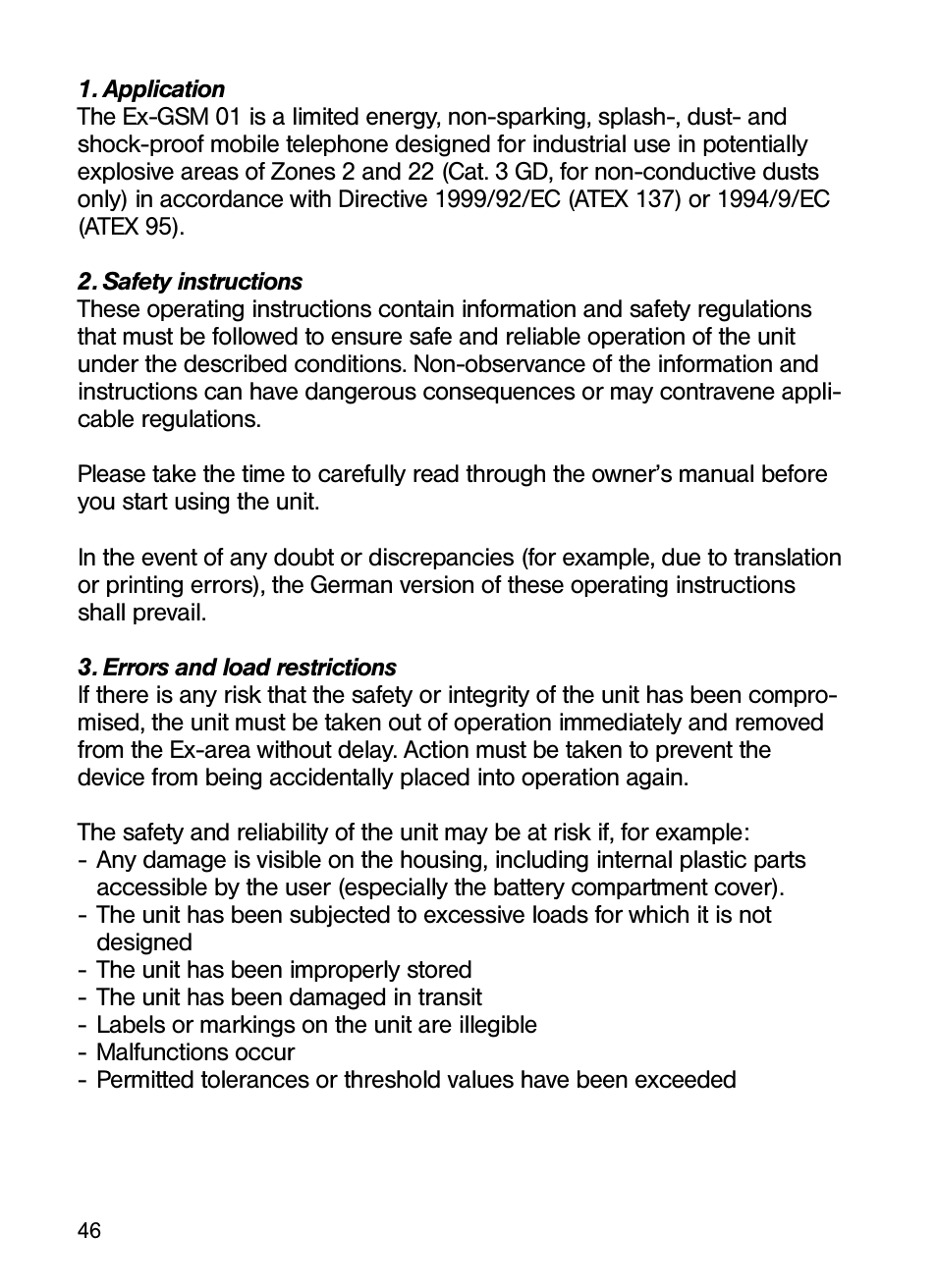 Ecom Instruments Ex-GSM 01 EU User Manual | Page 5 / 42