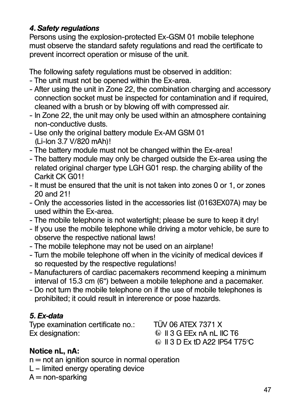 Ecom Instruments Ex-GSM 01 EU User Manual | Page 6 / 42