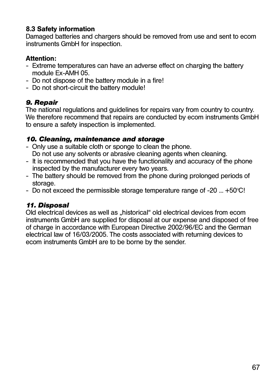 Ecom Instruments Ex-Handy 05 User Manual | Page 32 / 36