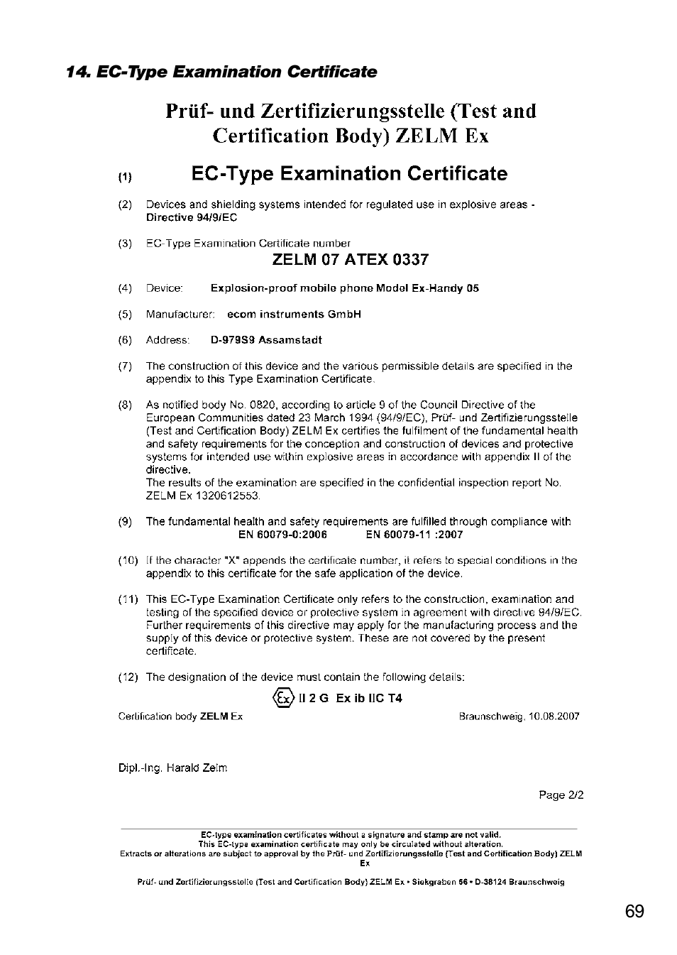 Ecom Instruments Ex-Handy 05 User Manual | Page 34 / 36
