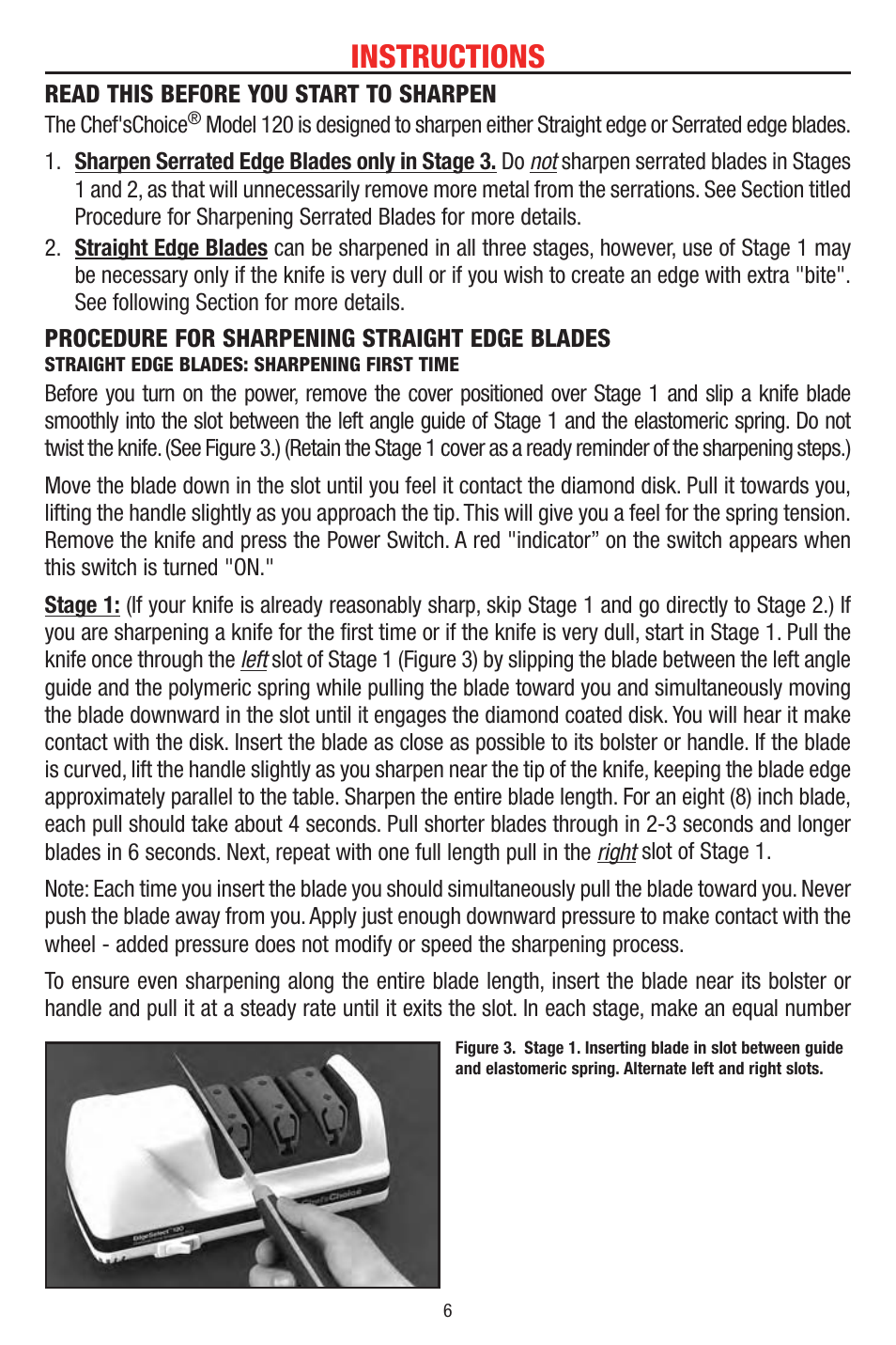 Instructions | Edge Craft 120 User Manual | Page 6 / 12