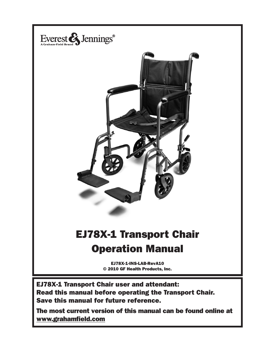 E&J EJ78X-1 User Manual | 20 pages