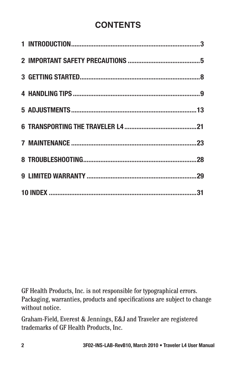 E&J TRAVELER 3F02-INS-LAB-REVB10 User Manual | Page 2 / 32
