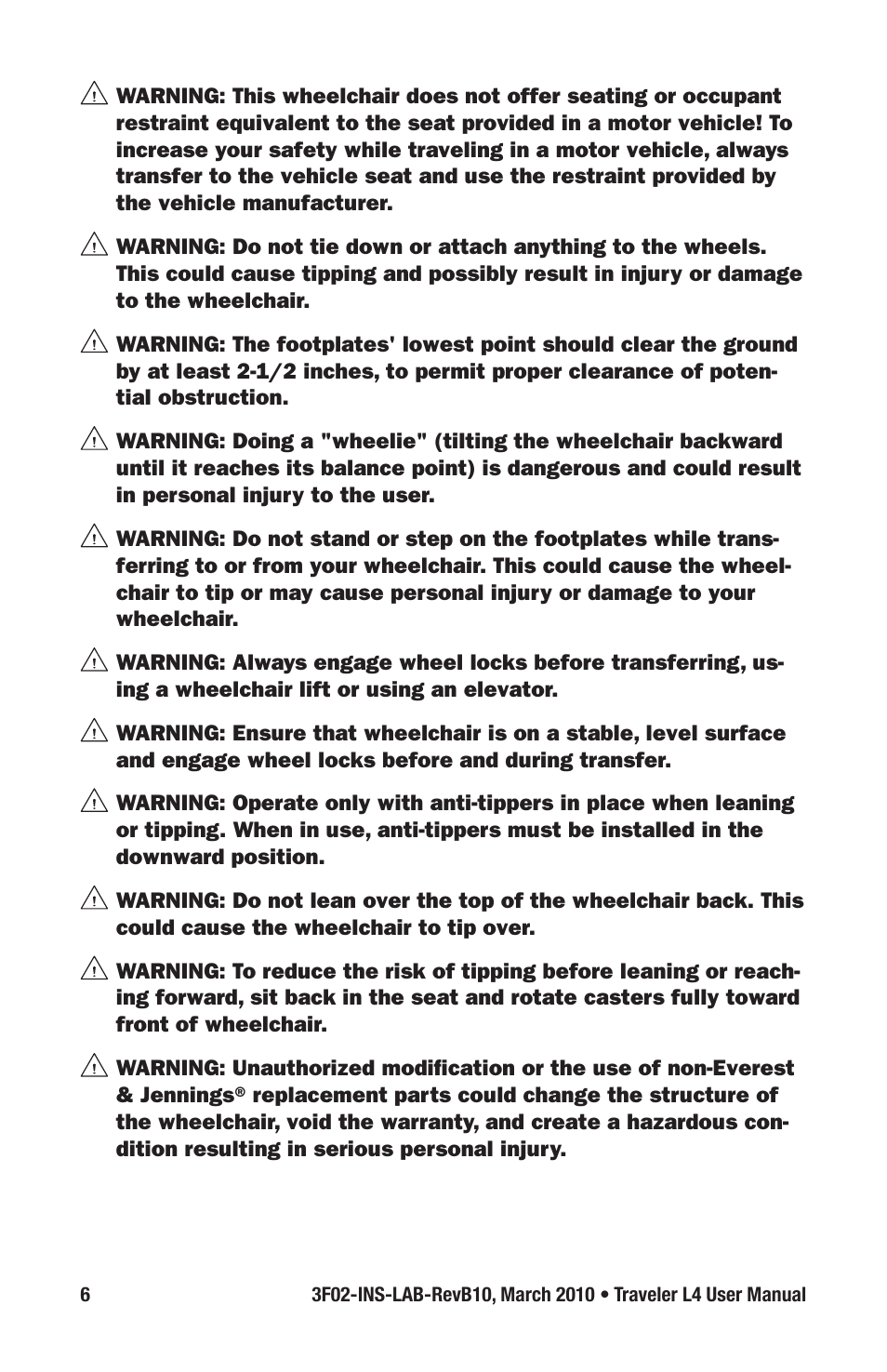 E&J TRAVELER 3F02-INS-LAB-REVB10 User Manual | Page 6 / 32