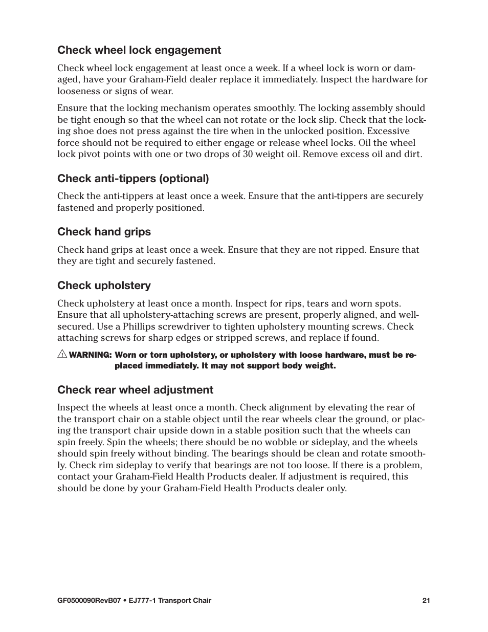 E&J EJ777-1 User Manual | Page 21 / 28