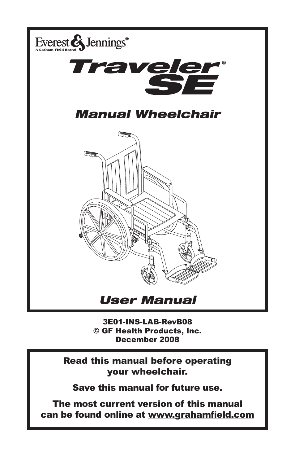 E&J TRAVELER SE 3E01-INS-LAB-REVB08 User Manual | 32 pages