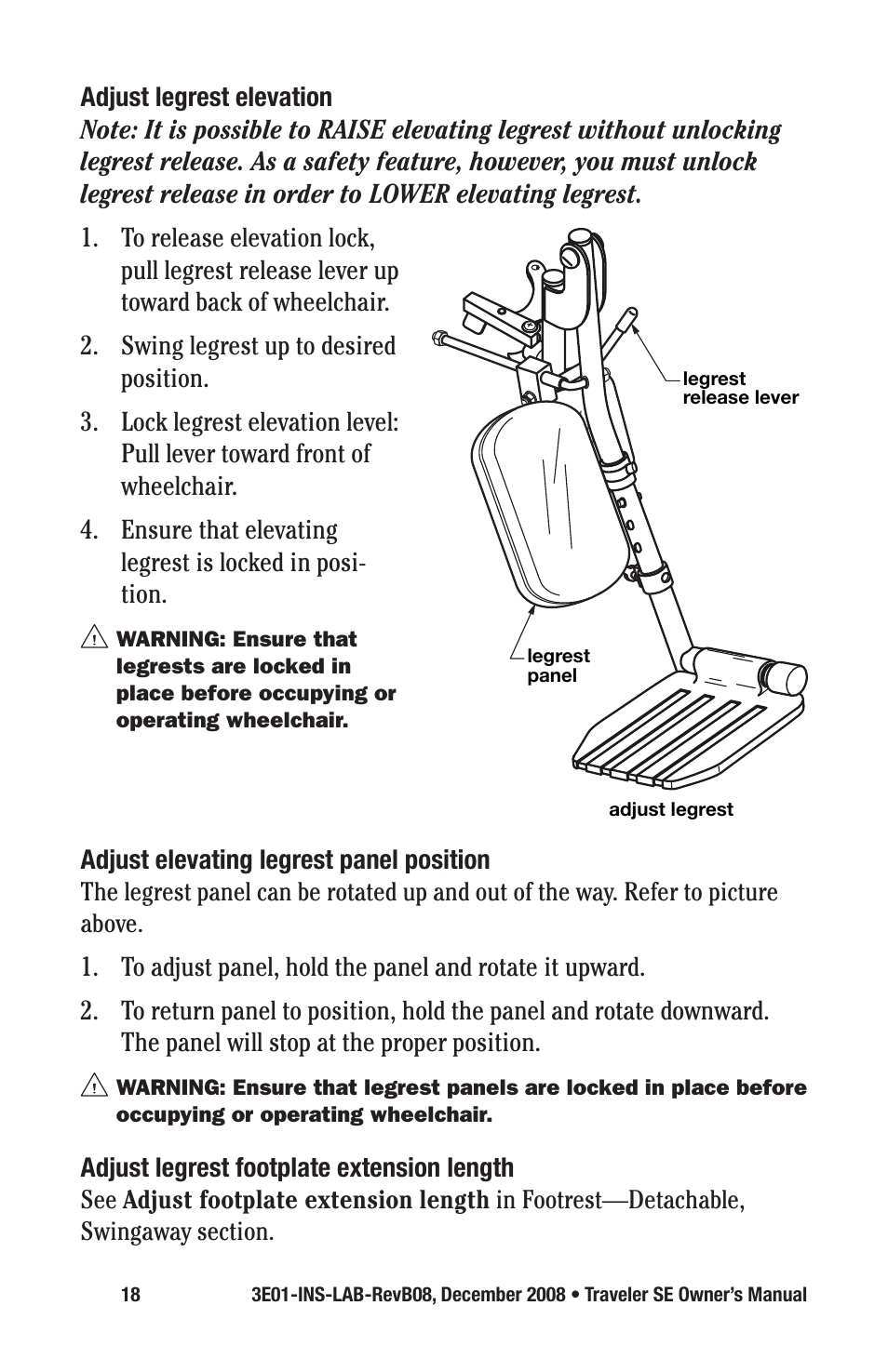 E&J TRAVELER SE 3E01-INS-LAB-REVB08 User Manual | Page 18 / 32