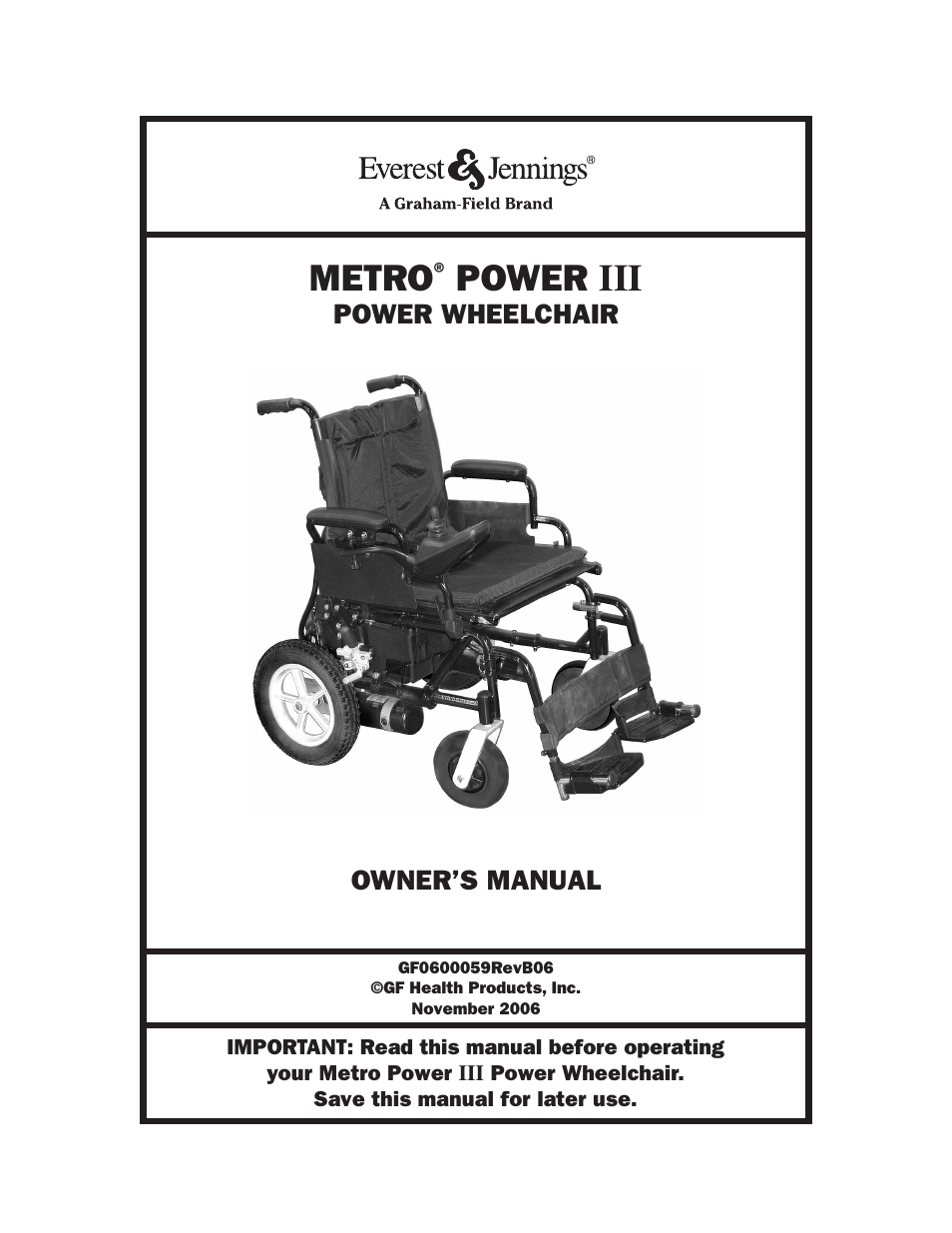 E&J GF0600059REVB06 User Manual | 44 pages