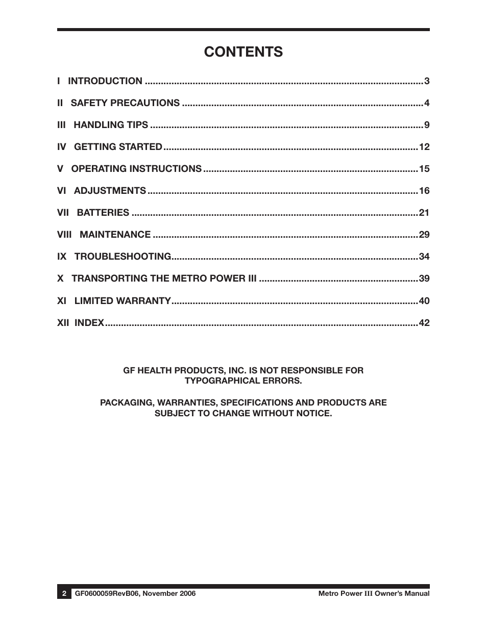 E&J GF0600059REVB06 User Manual | Page 2 / 44