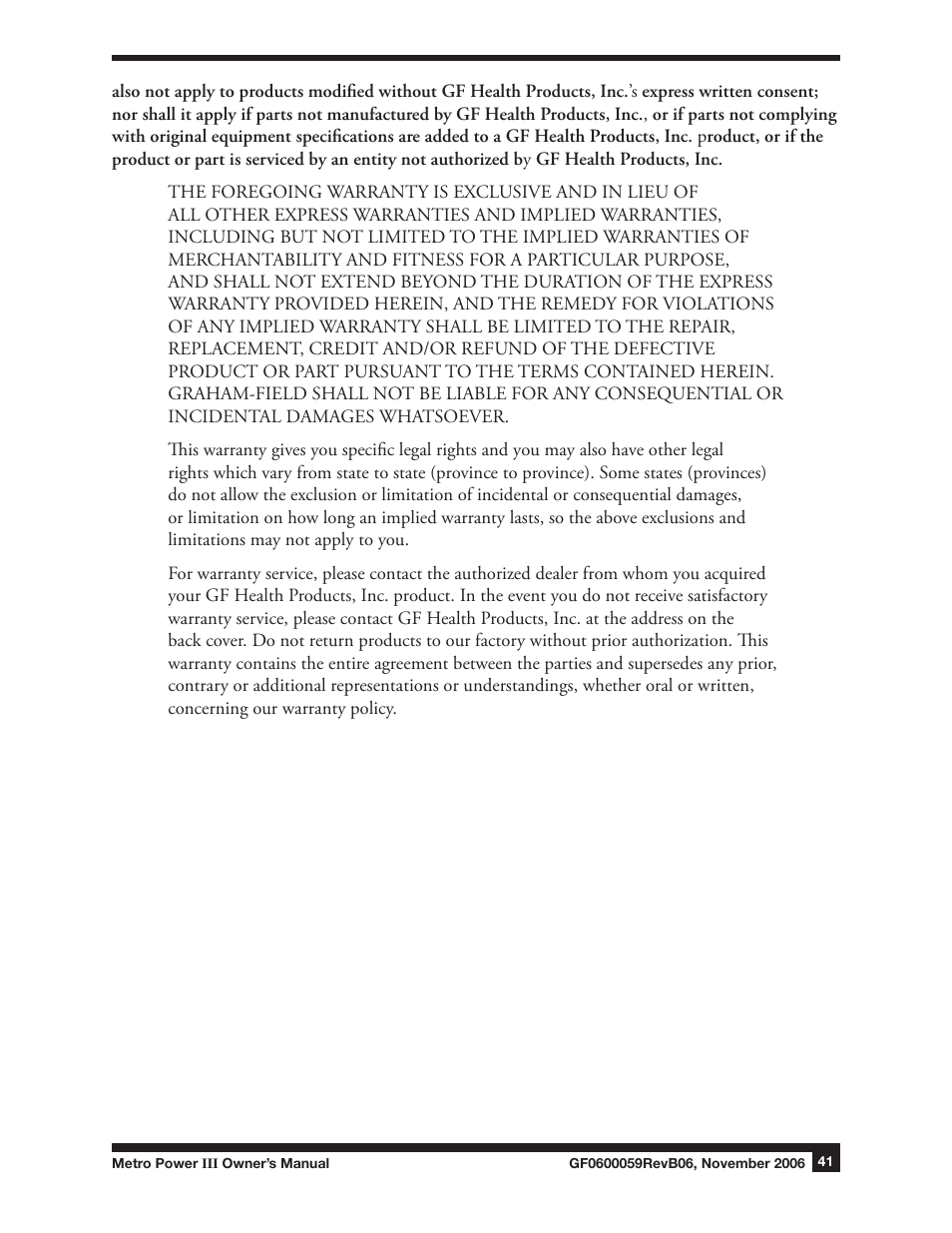 E&J GF0600059REVB06 User Manual | Page 41 / 44