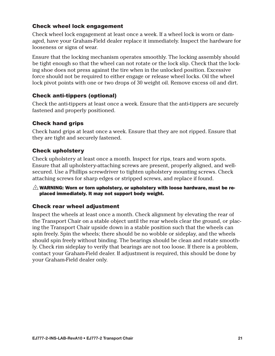 E&J EJ777-2 User Manual | Page 21 / 28