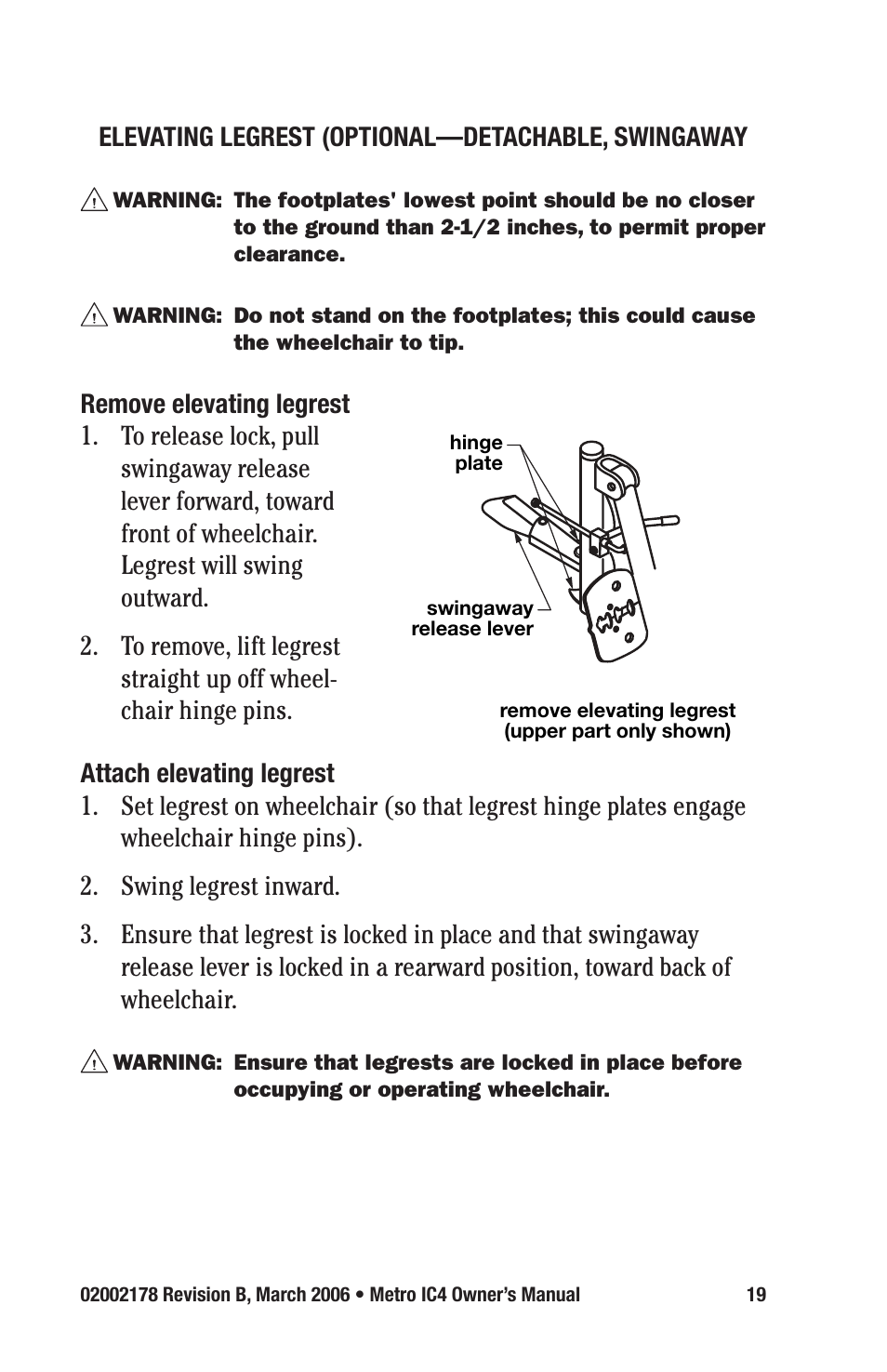 E&J METRO IC4 User Manual | Page 19 / 36