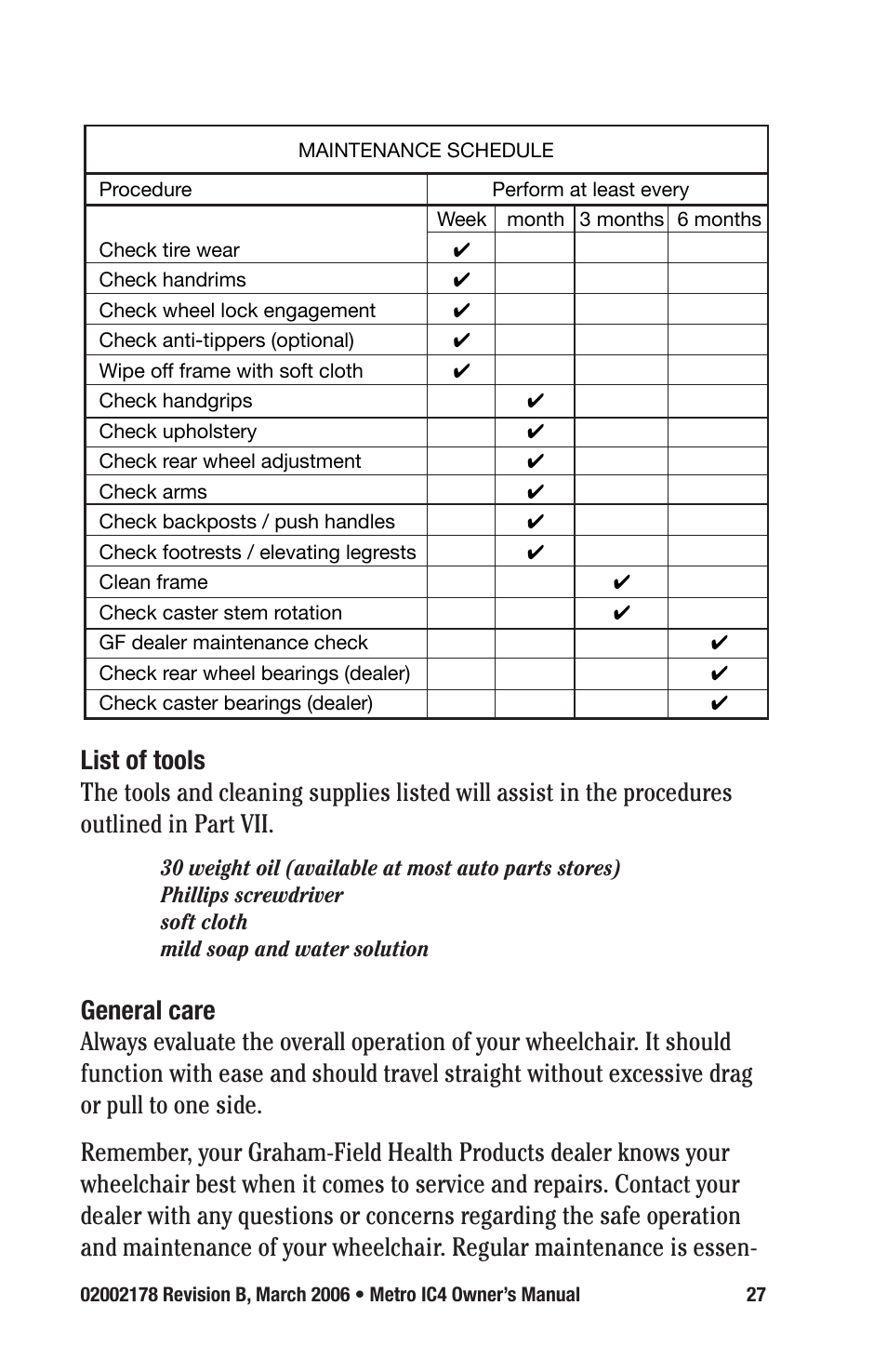 E&J METRO IC4 User Manual | Page 27 / 36