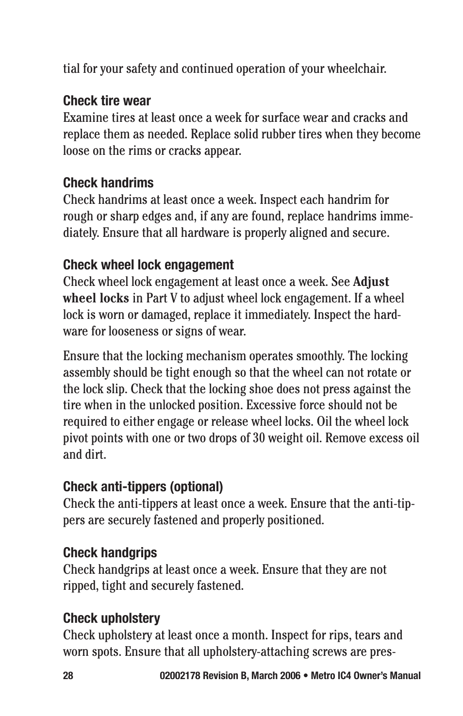 E&J METRO IC4 User Manual | Page 28 / 36