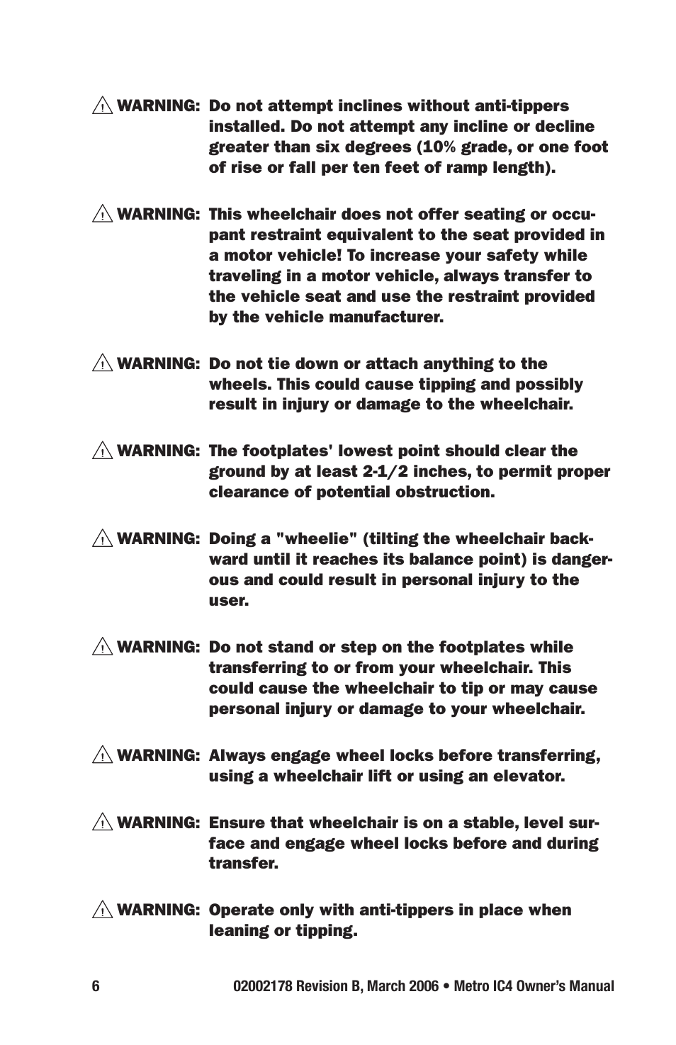 E&J METRO IC4 User Manual | Page 6 / 36