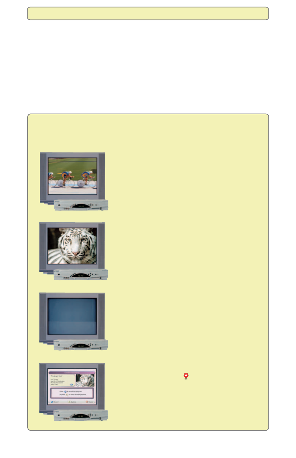 Take control of live programs | Explorer 8000TM User Manual | Page 5 / 15