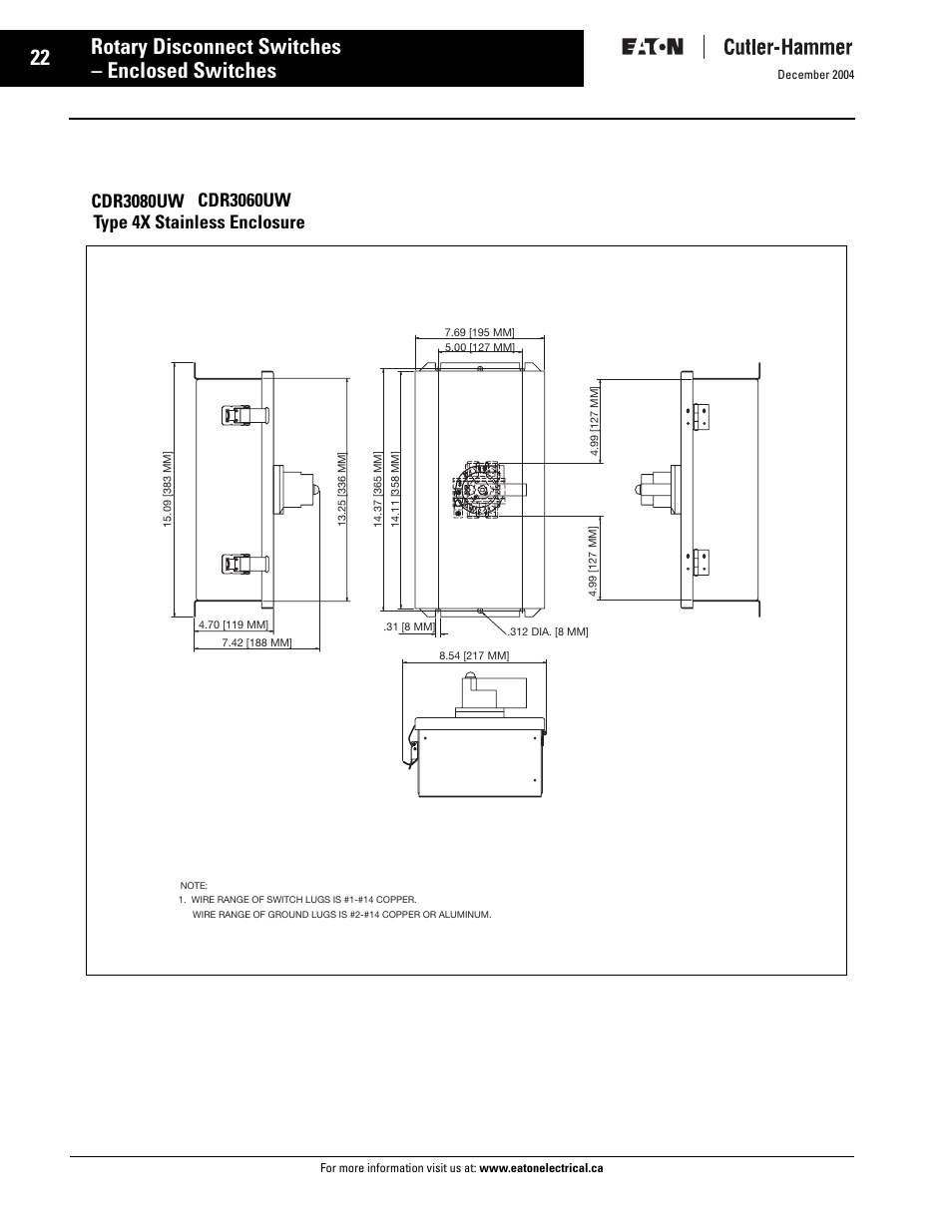 Eaton Electrical Disconnect Switches User Manual | Page 23 / 34