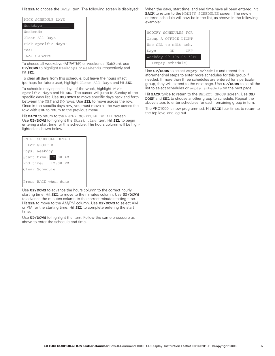 Eaton Electrical POW-R-COMMAND 1000 User Manual | Page 5 / 8