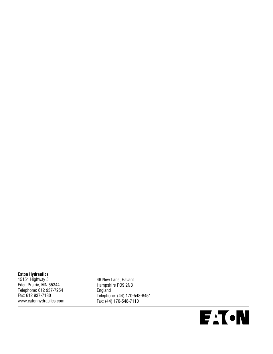 Eaton Electrical PVH131/141 User Manual | Page 9 / 9