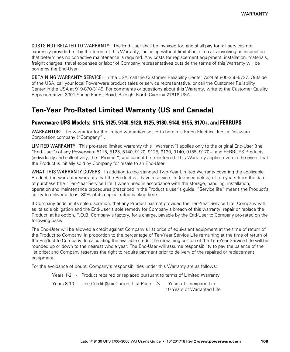 Eaton Electrical Powerware 9130 User Manual | Page 117 / 120