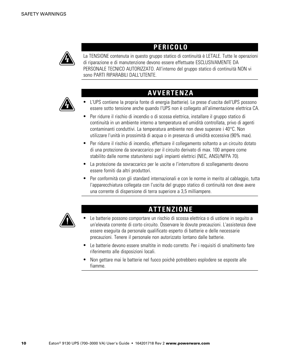 Eaton Electrical Powerware 9130 User Manual | Page 18 / 120