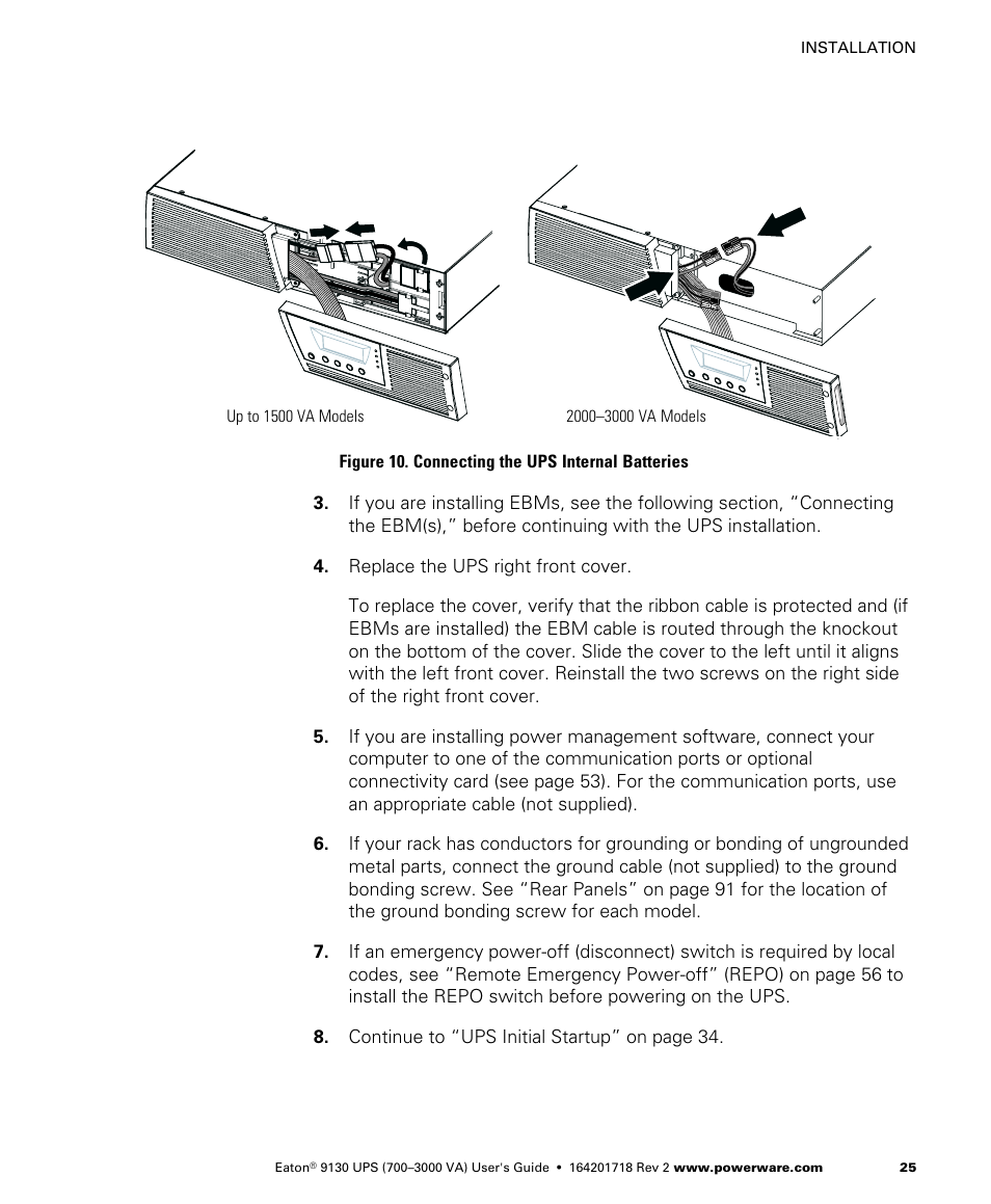 Eaton Electrical Powerware 9130 User Manual | Page 33 / 120