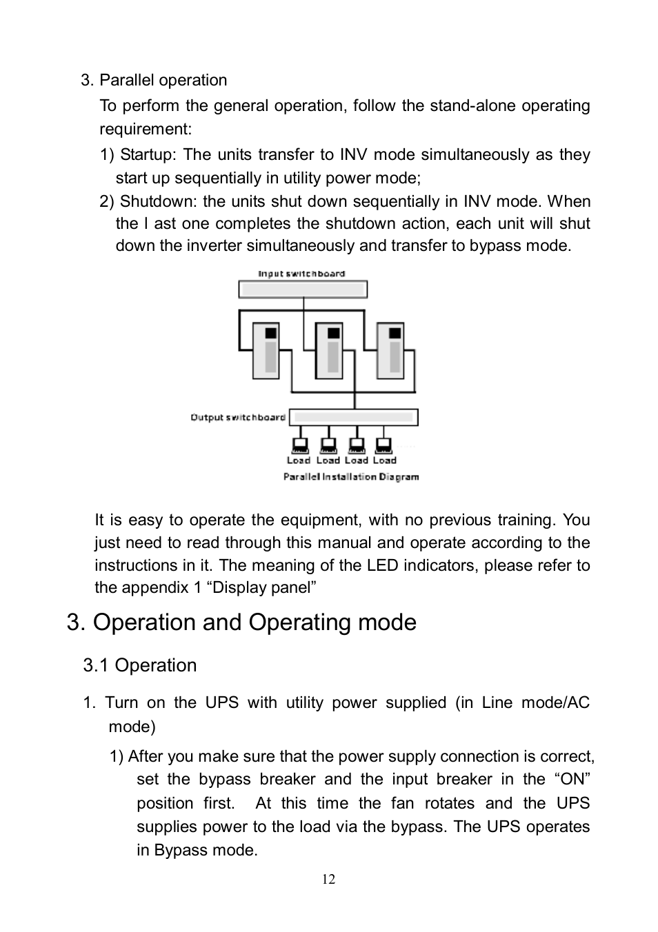 Operation and operating mode | Eaton Electrical 10000L(XL) User Manual | Page 14 / 29