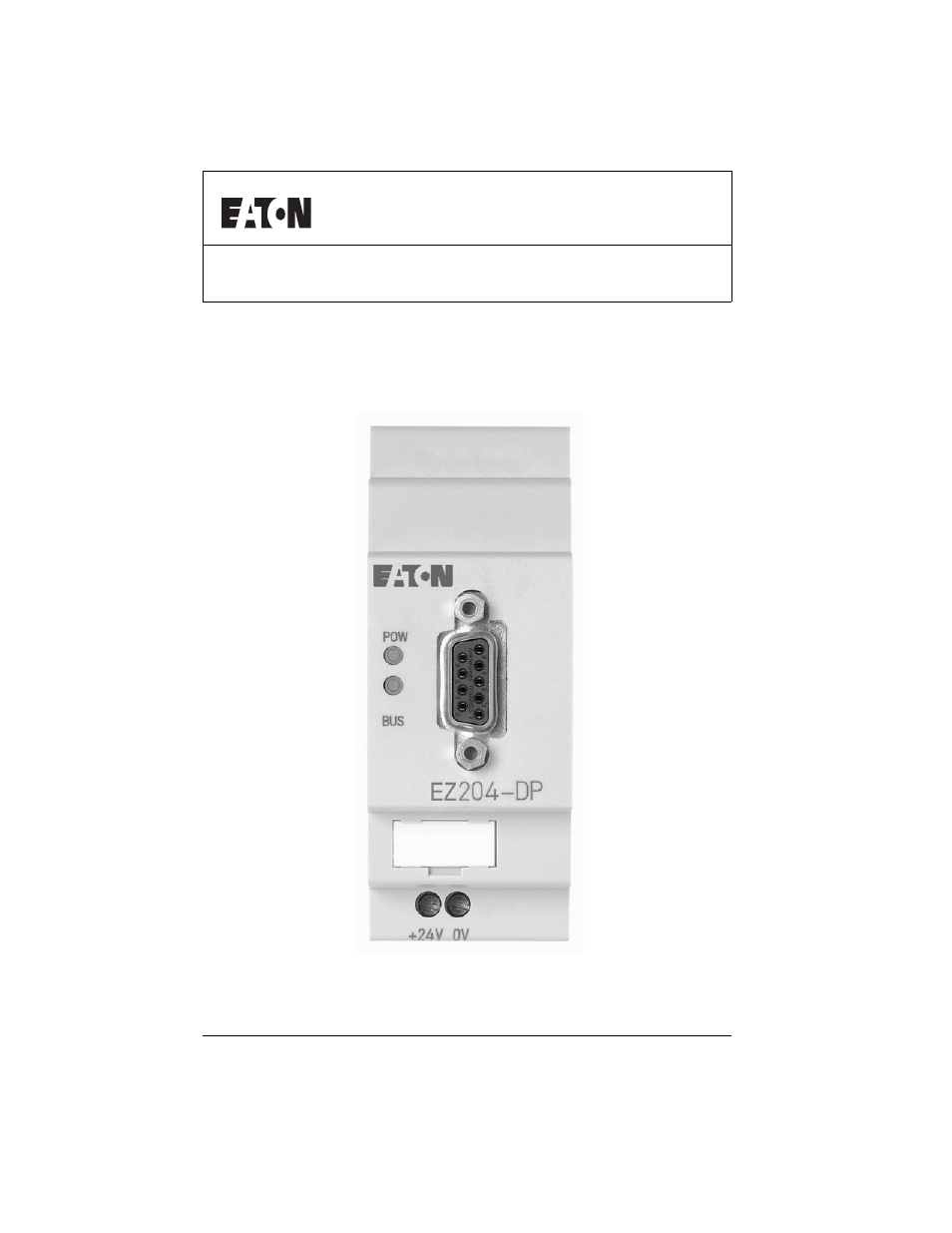 Eaton Electrical PROFIBUS-DP EZ204-DP User Manual | 212 pages