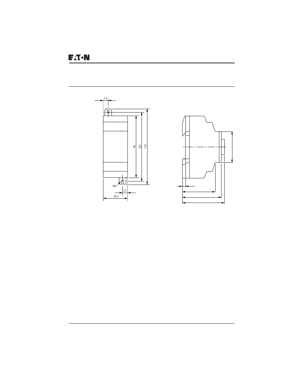 Dimensions | Eaton Electrical PROFIBUS-DP EZ204-DP User Manual | Page 195 / 212