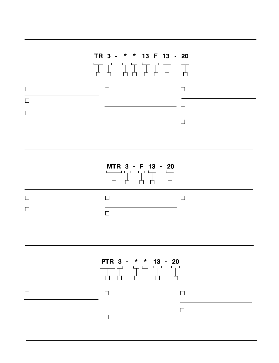 Model codes, Transmission, Motor | Pump | Eaton Electrical TR3 User Manual | Page 5 / 8