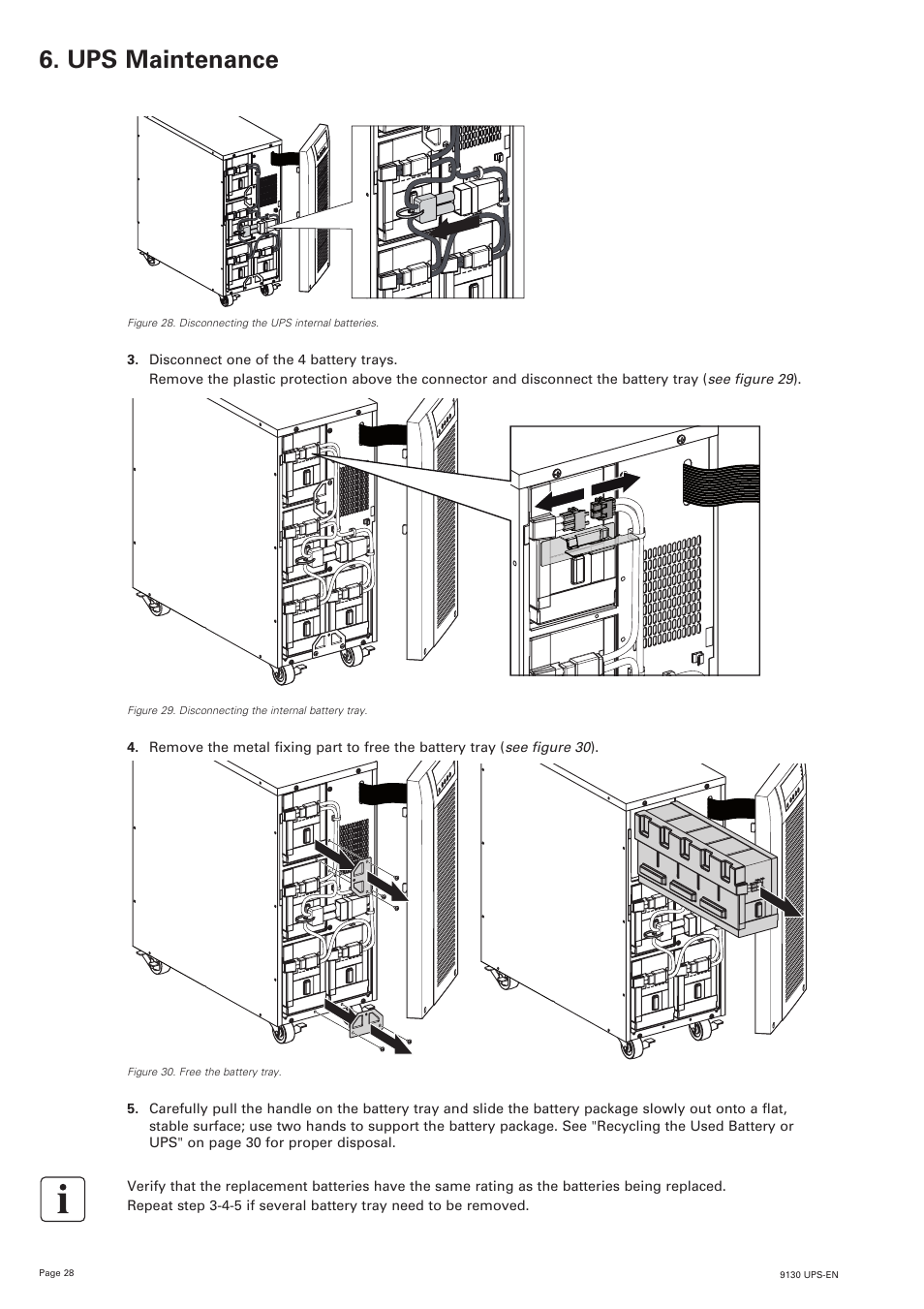 Ups maintenance | Eaton Electrical 9130 User Manual | Page 28 / 36