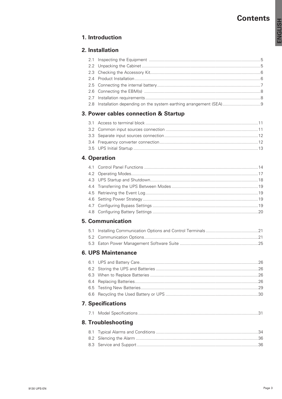 Eaton Electrical 9130 User Manual | Page 3 / 36