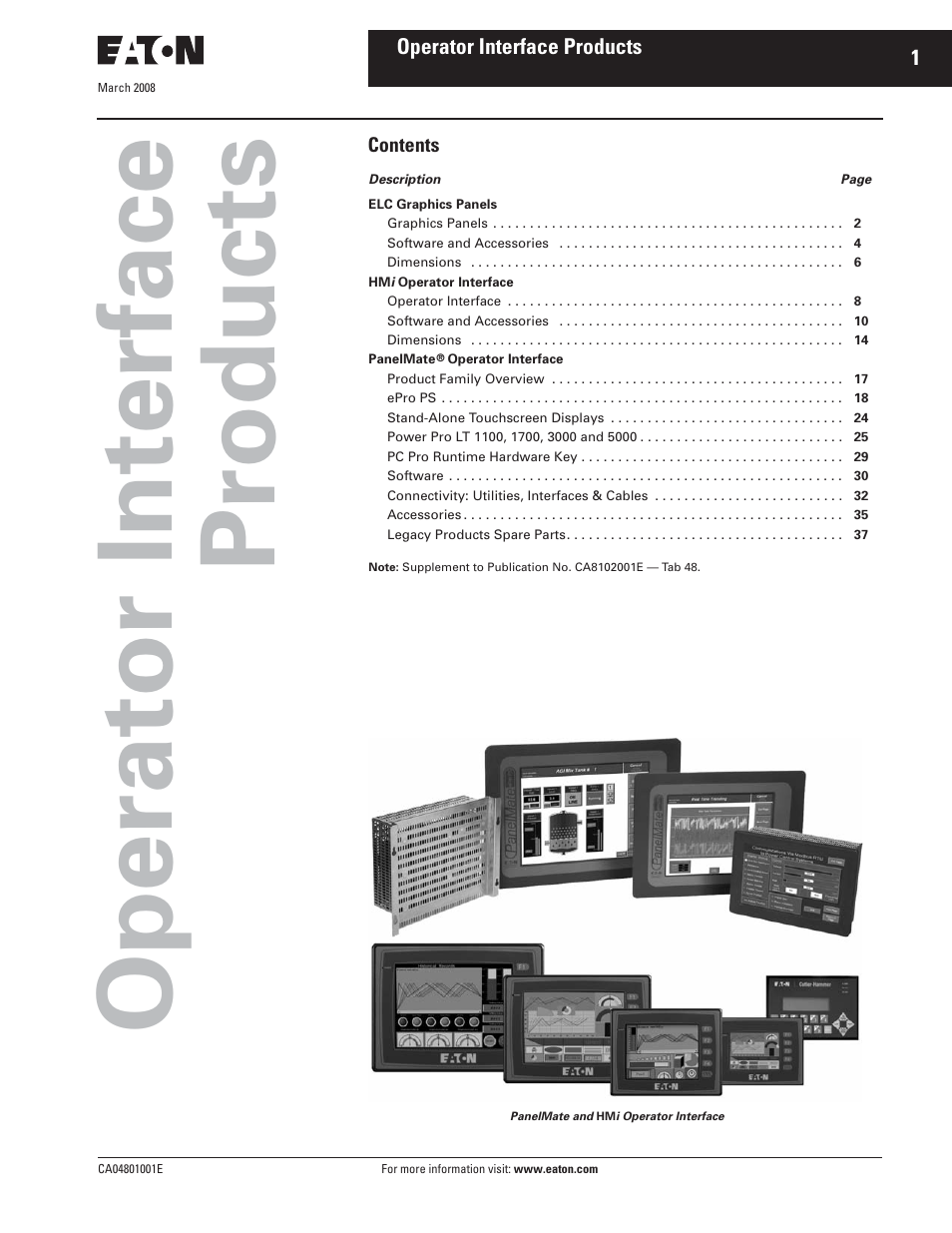 Eaton Electrical CA04801001E User Manual | 38 pages