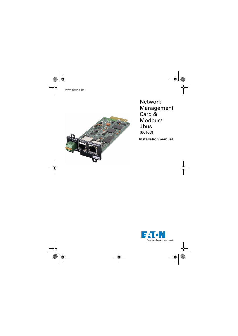 Eaton Electrical -66103 User Manual | 16 pages