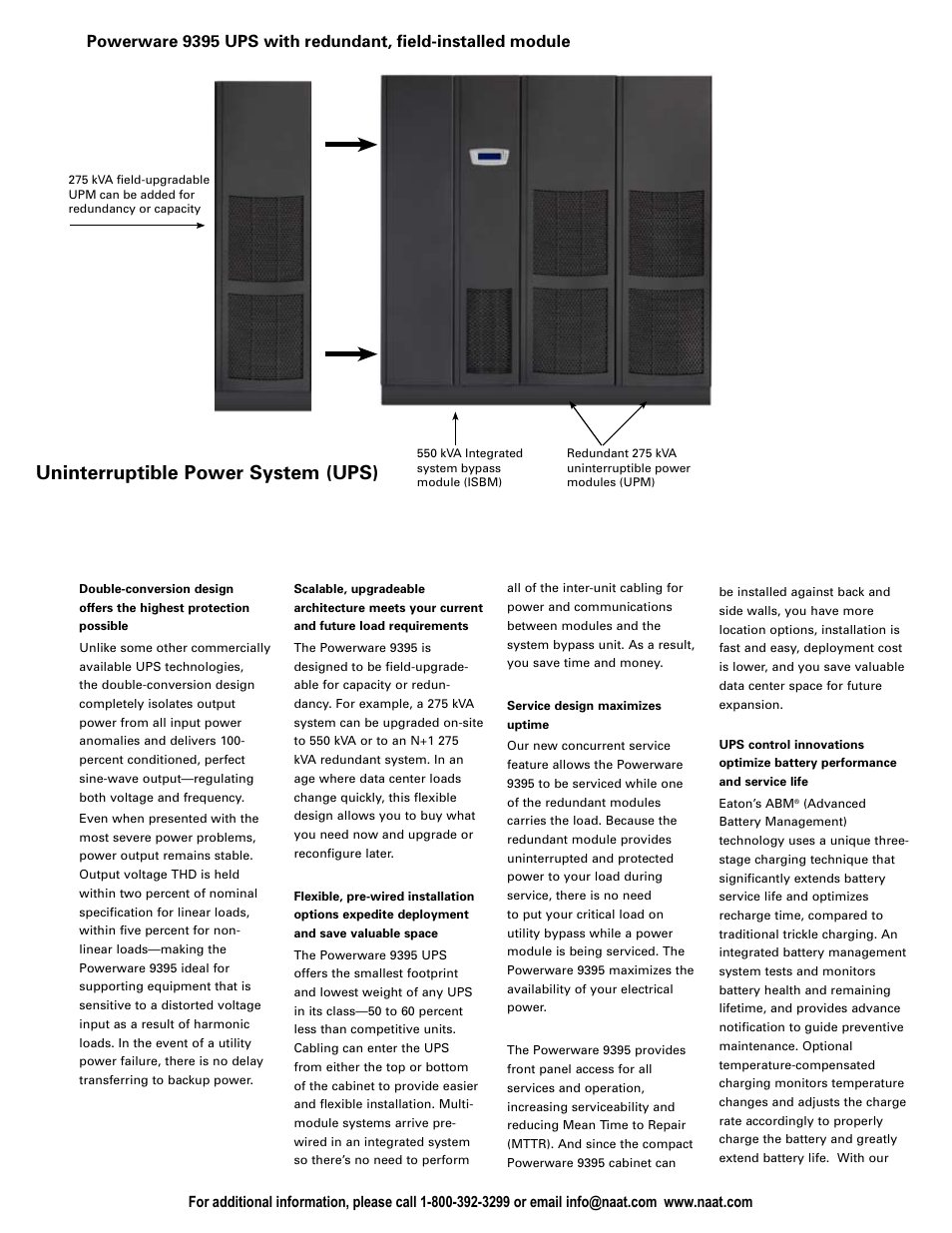 Uninterruptible power system (ups) | Eaton Electrical Powerware 9825 User Manual | Page 2 / 4