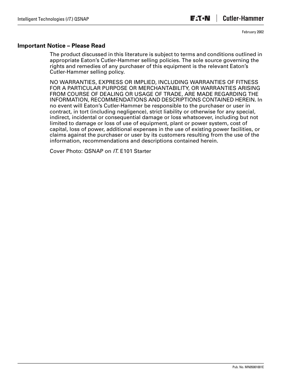 Eaton Electrical QSNAP User Manual | Page 2 / 30