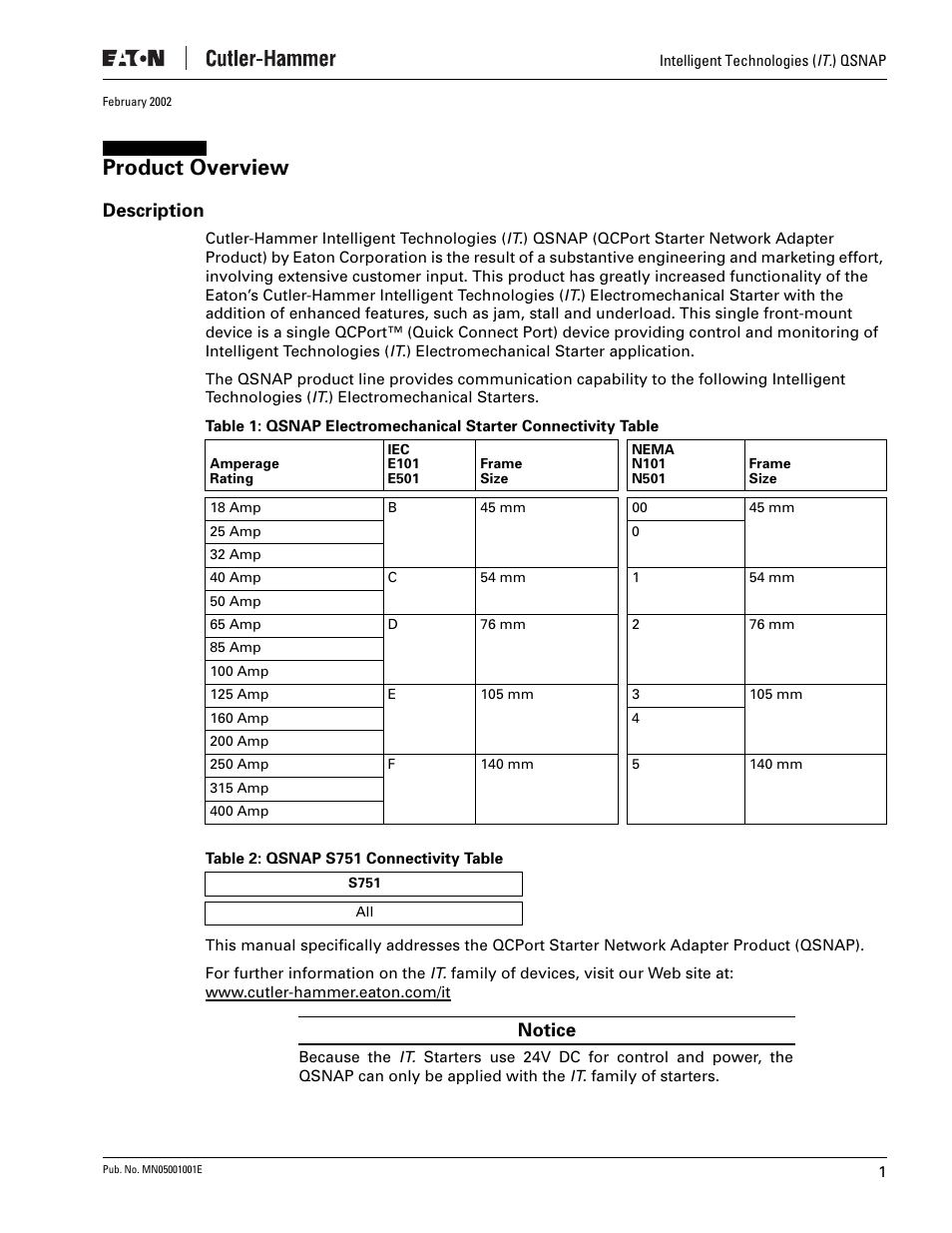 Product overview | Eaton Electrical QSNAP User Manual | Page 5 / 30