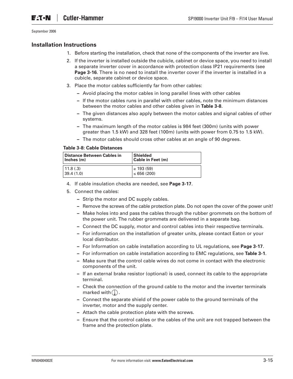 Eaton Electrical SPI9000 User Manual | Page 39 / 96