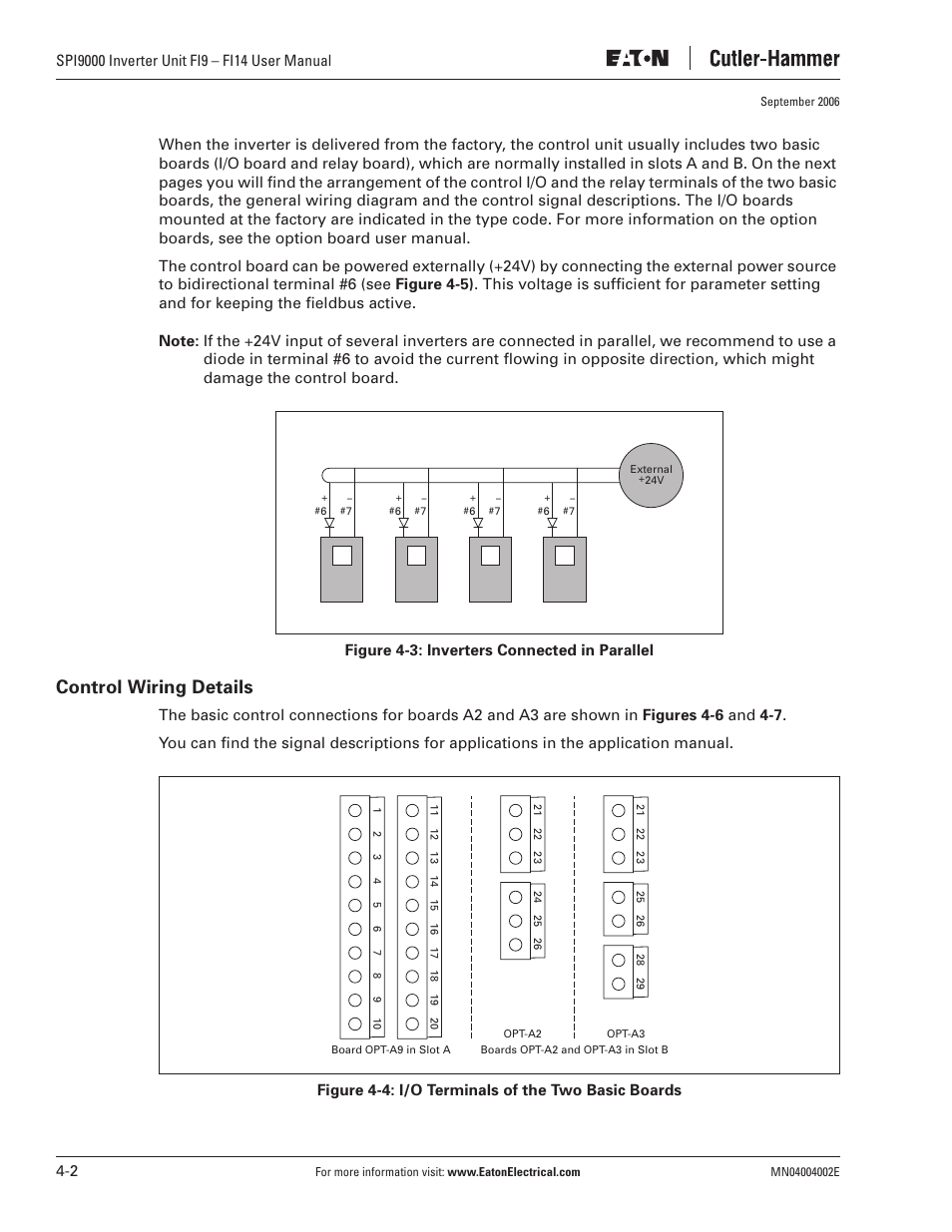 Control wiring details | Eaton Electrical SPI9000 User Manual | Page 44 / 96