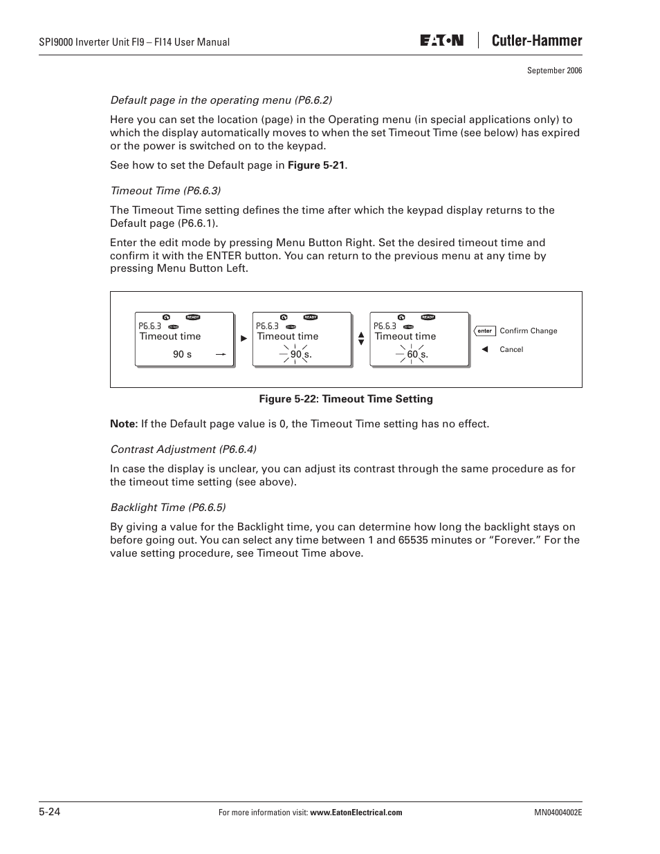 Eaton Electrical SPI9000 User Manual | Page 76 / 96