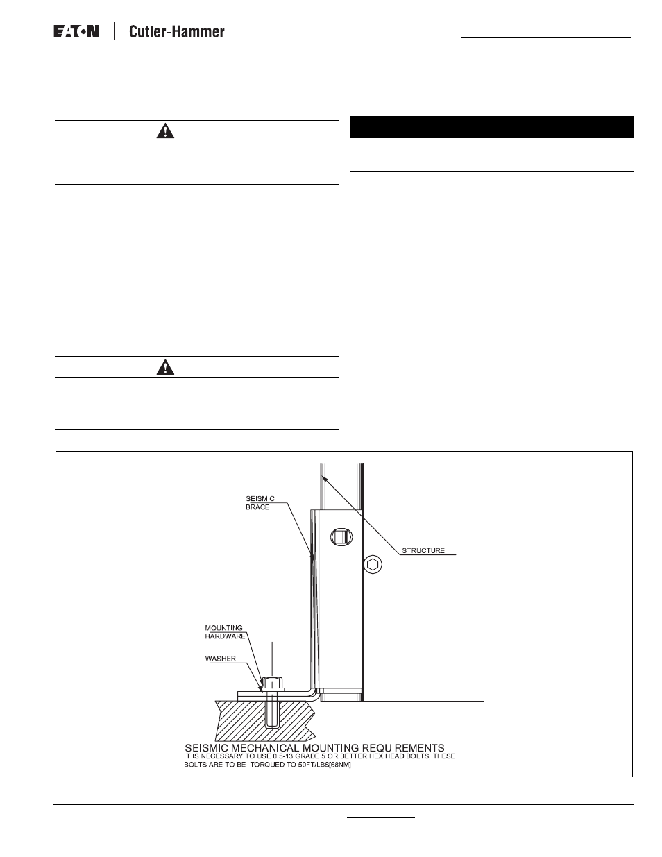 Instructional booklet, Caution, Notice | Fixed and drawout magnum transfer switches | Eaton Electrical Magnum Transfer Switch User Manual | Page 17 / 36