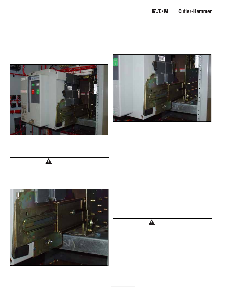 Section 6: drawout and fixed switching devices, Instructional booklet, Caution | Fixed and drawout magnum transfer switches | Eaton Electrical Magnum Transfer Switch User Manual | Page 22 / 36