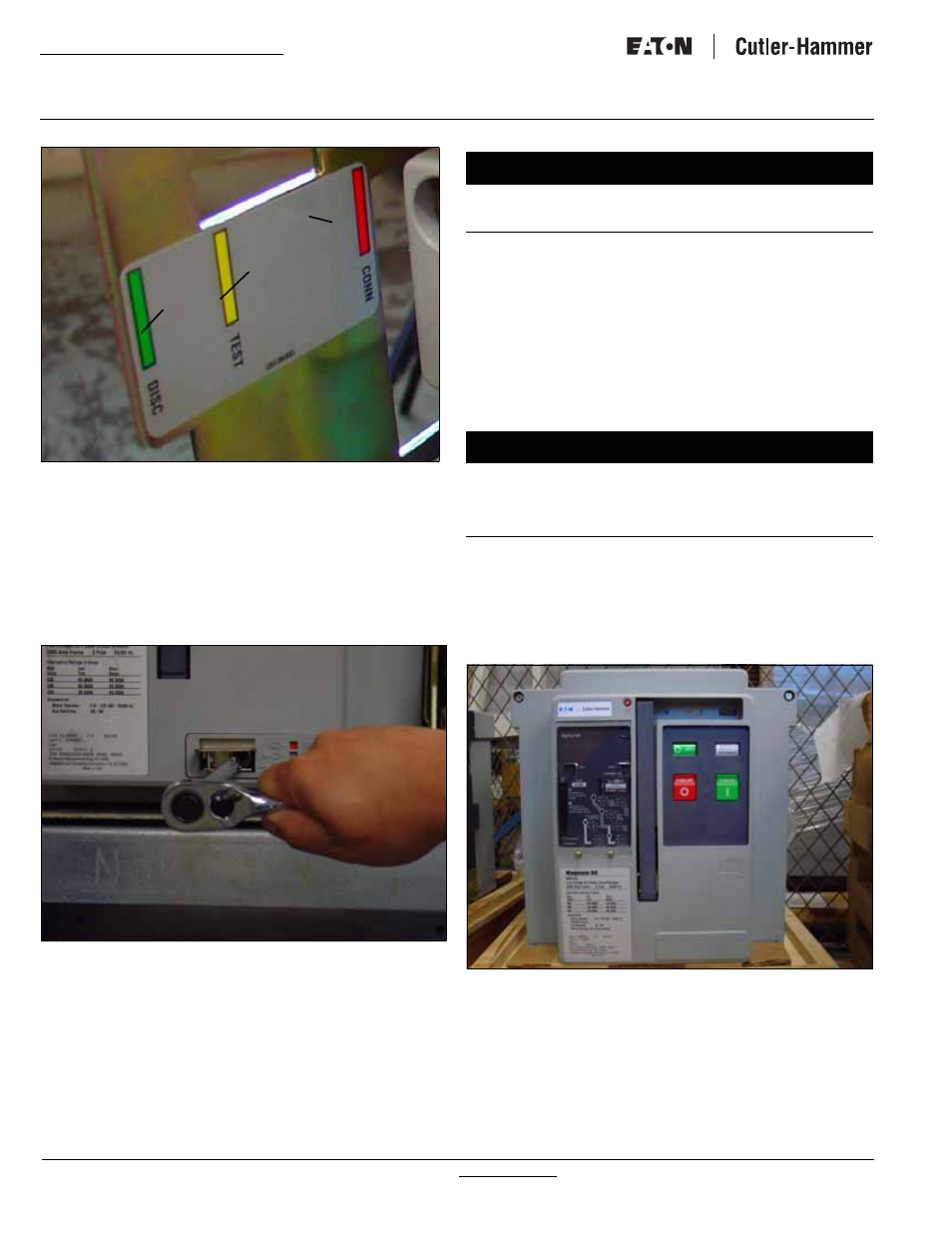 Instructional booklet, Notice, Fixed and drawout magnum transfer switches | Eaton Electrical Magnum Transfer Switch User Manual | Page 24 / 36