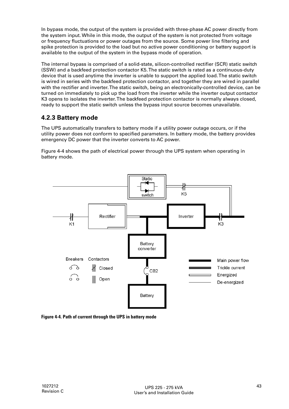 3 battery mode | Eaton Electrical UPS 225275 kVA Powerware 9395 User Manual | Page 43 / 74