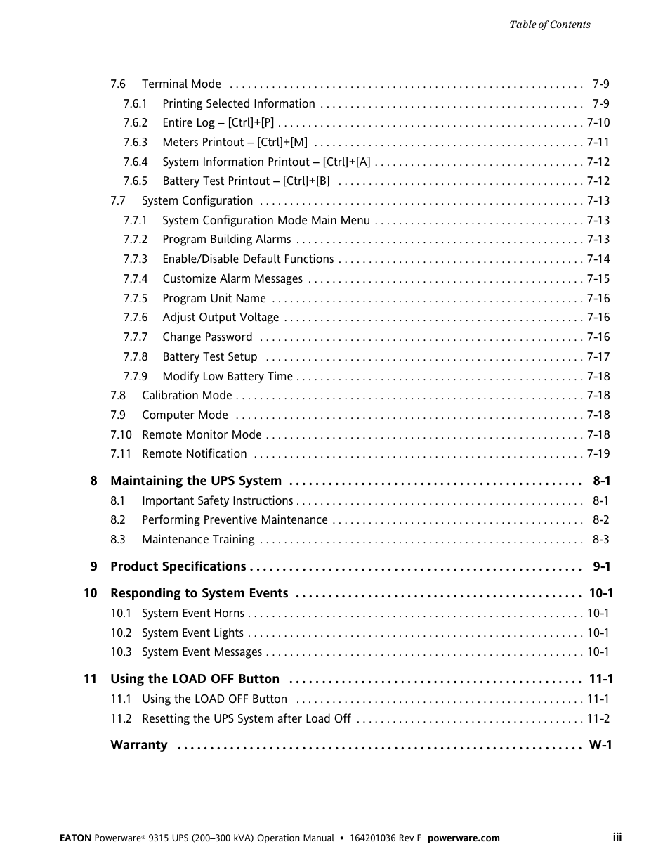 Eaton Electrical Powerware 9315 User Manual | Page 5 / 84