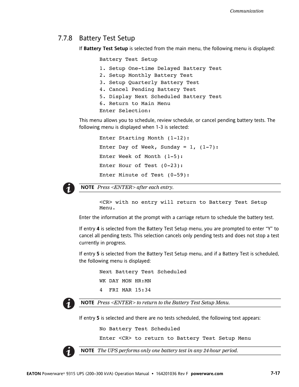 8 battery test setup | Eaton Electrical Powerware 9315 User Manual | Page 63 / 84