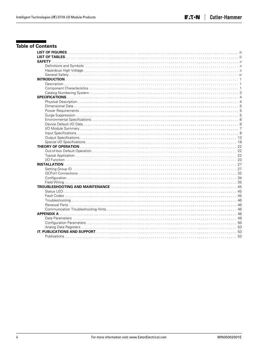 Eaton Electrical D77A User Manual | Page 4 / 62