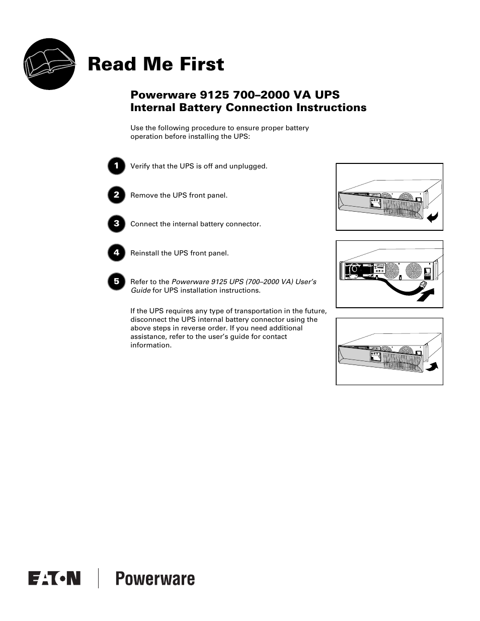 Eaton Electrical 9125 User Manual | 1 page