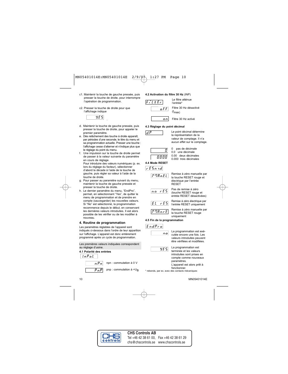 Chs controls ab | Eaton Electrical MN05401014E User Manual | Page 10 / 20