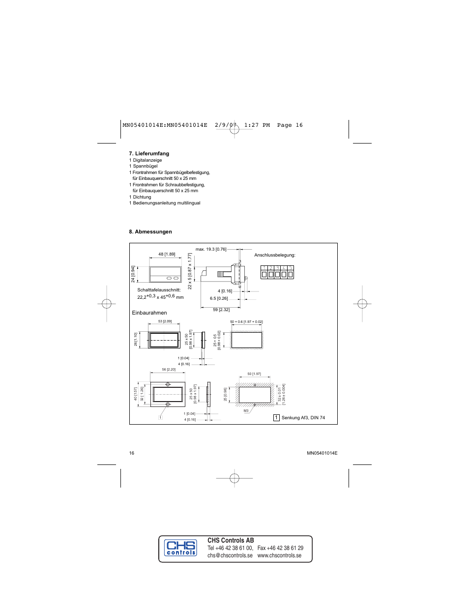 Chs controls ab | Eaton Electrical MN05401014E User Manual | Page 16 / 20